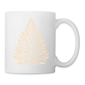 Weihnachtliche Grüße Fichte - Tasse - Weiß - Rechts