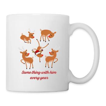 Crazy rendeer - Tasse - Weiß - Rechts