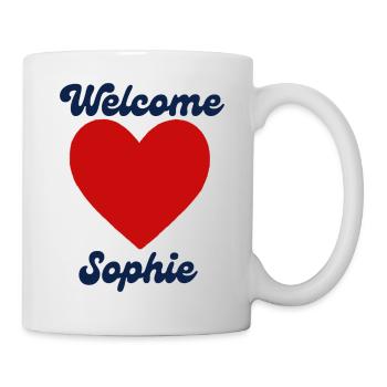 Sophie willkommen - Tasse - Weiß - Rechts