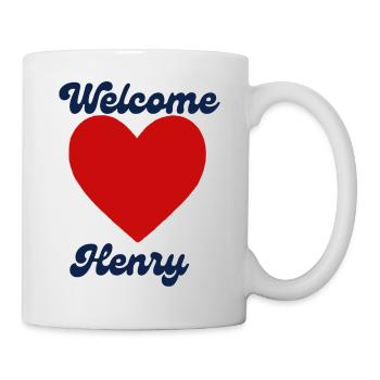Henry willkommen - Tasse - Weiß - Rechts