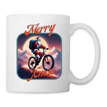 Vélo du Père Noël 2 - Mug blanc - blanc - Droite