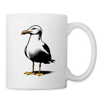 Seagull laughs | Black-headed gull - Mug - white - Right