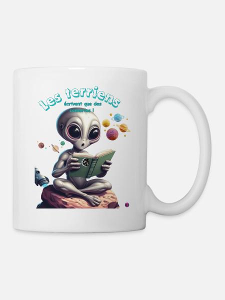 Es terriens sont fous - Mug blanc - blanc