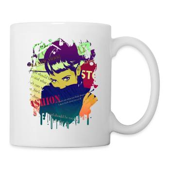 Fashion Cute Retro Style Trendy 90s Funny Vogue - Mug - white - Right