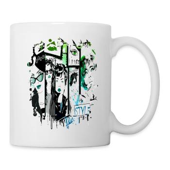 Fashion Cute Retro Style Trendy 90s Funny Vogue - Mug - white - Right