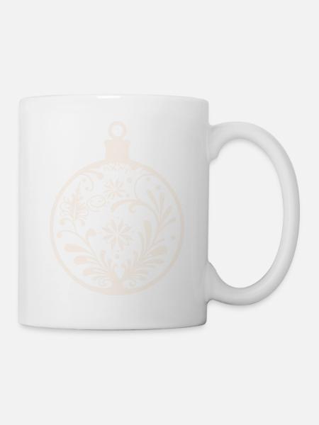 Weihnachtskugel Deko - Tasse - Weiß