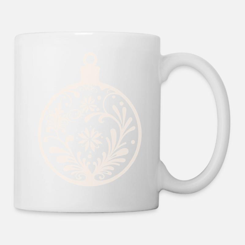 Weihnachtskugel Deko - Tasse - Weiß