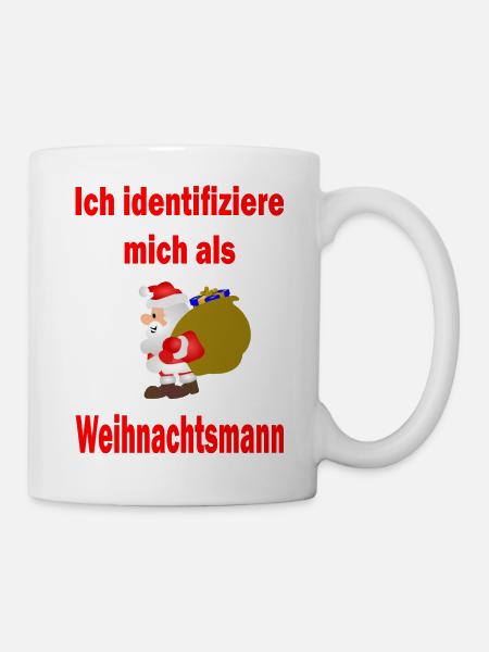 Weihnachtsmann Identität - Version 1 - Tasse - Weiß
