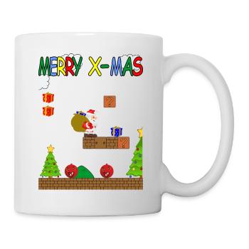 Merry xmas World-Weihnachten-Retro Style Vers.1 - Tasse - Weiß - Rechts