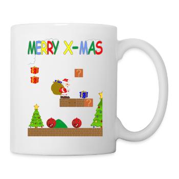 Merry xmas World-Weihnachten-Retro Style Vers.2 - Tasse - Weiß - Rechts