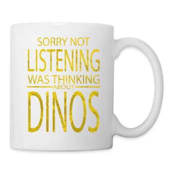 dinosaur dinosaurs dinosaur moon beard beards - Tasse - Weiß - Rechts