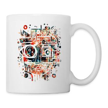 Graffiti Street Art Spray Vintage Stencil Retro - Mug - white - Right