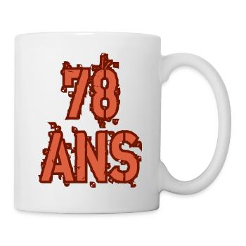 78 ANS - Mug blanc - blanc - Droite