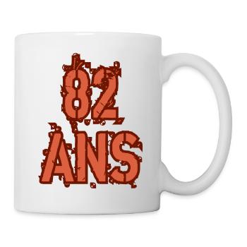 82 ANS - Mug blanc - blanc - Droite