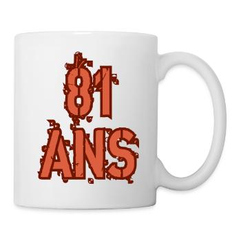 81 ANS - Mug blanc - blanc - Droite
