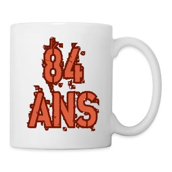 84 ANS - Mug blanc - blanc - Droite