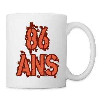 86 ANS - Mug blanc - blanc - Droite