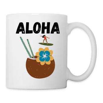 NOIX DE ALOHA - Mug blanc - blanc - Droite