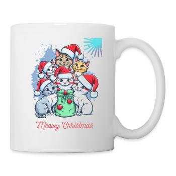 Black Red Cat Christmas Christmas T Shirt - Mug blanc - blanc - Droite