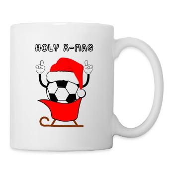 Holy Football Christmas - Fußball Weihnachten - Tasse - Weiß - Rechts