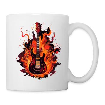 Gitarre Gitarrenspieler E-Gitarre Musik & Musiker - Tasse - Weiß - Rechts