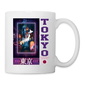 Kanji Tokyo japon dans le design style cyberpunk - Mug blanc - blanc - Droite