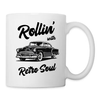 Rollin' with retro soul. Classic car design. - Mug - white - Right