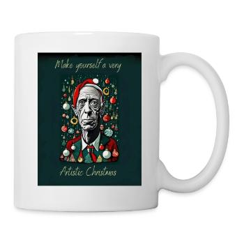 Machen Sie sich ein sehr künstlerisches Weihnachtsfest - Tasse - Weiß - Rechts