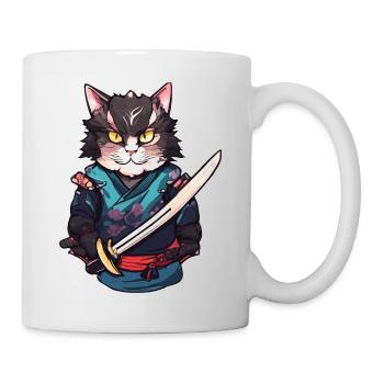 Samurai Cat #12 - Mug - white - Right