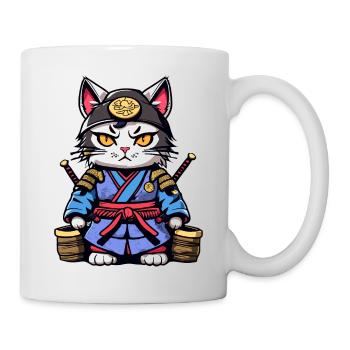 Samurai Cat #23 - Mug - white - Right