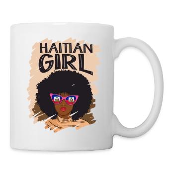 Haiti Haitian Flagge Frau Prinzessin I Geschenk - Tasse - Weiß - Rechts