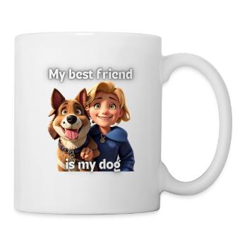 My best friend is my dog - Mug - white - Right