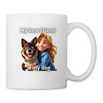 My best friend is my dog - girl - Mug - white - Right