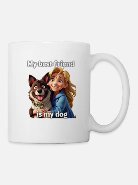 My best friend is my dog - girl - Tasse - Weiß