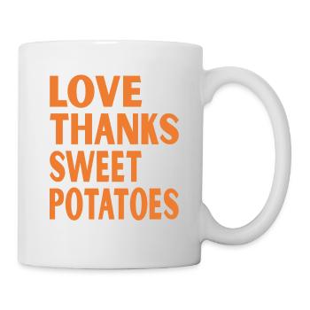 Love Thanks Sweet Potatoes Funny Autumn Fall - Mug - white - Right