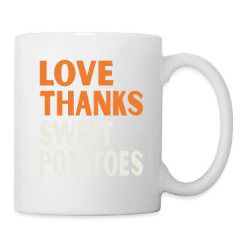 Love Thanks Sweet Potatoes Funny Autumn Fall - Mug - white - Right