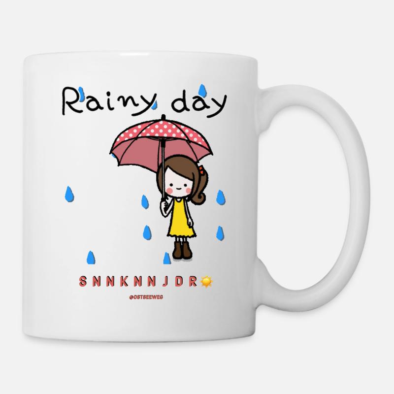 Rainy Day Girl - Tasse - Weiß