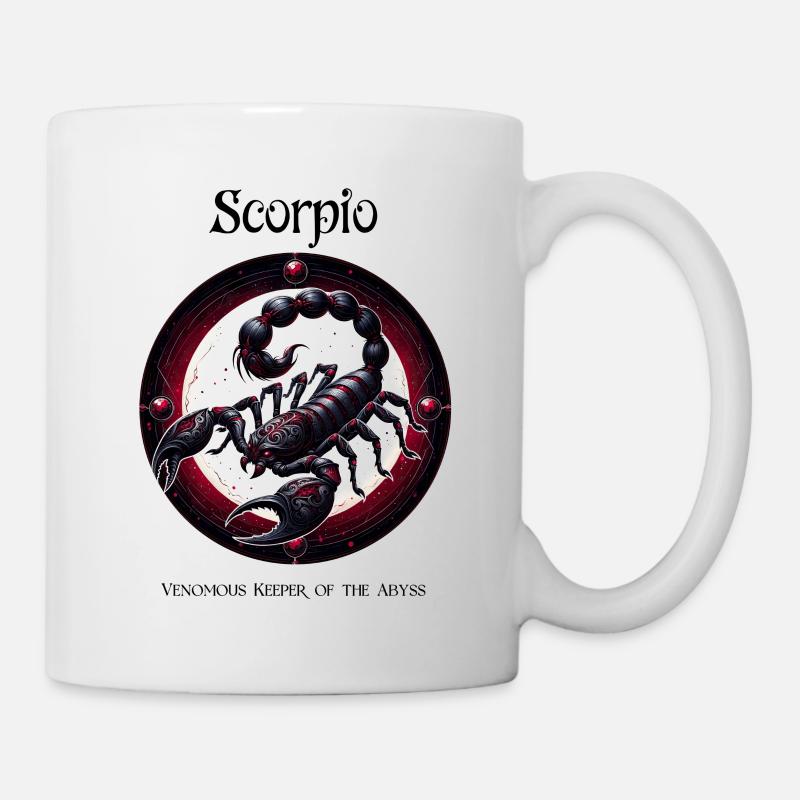 Scorpio Mystique: Gothic Geburtstagsgeschenk - Tasse - Weiß