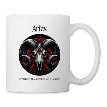 Aries Elegance: Gothic Astrology Gift - Mug - white - Right