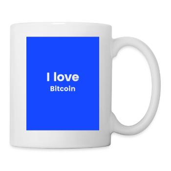 I love bitcoin - Tasse - Weiß - Rechts