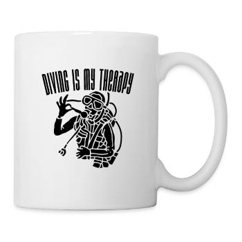 Tauchen ist meine Therapie (2) - Tasse - Weiß - Rechts