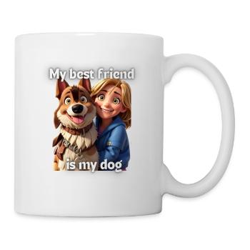 My best friend is my dog - girl - Mug - white - Right