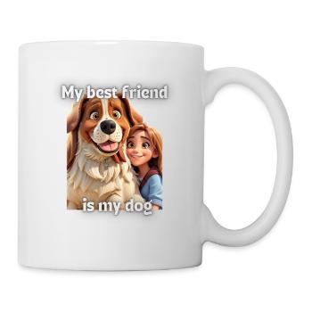 My best friend is my dog - girl - Mug - white - Right