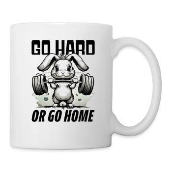 Go Hard or Go Home Gym Bunny - Mug - white - Right