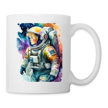 Astronautin Aquarell - Tasse - Weiß - Rechts