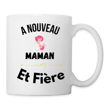 A Nouveau maman et Fière - Mug blanc - blanc - Droite