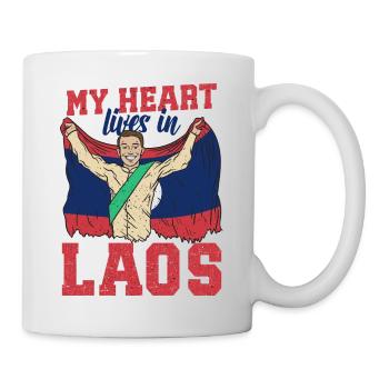 Laos Laote Stolz Junge Flagge I Geschenk - Tasse - Weiß - Rechts