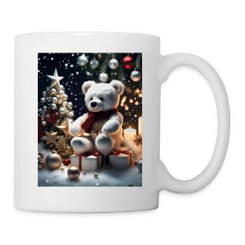 Teddy vous souhaite un joyeux Noël - Mug blanc - blanc - Droite