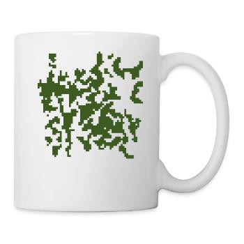 Khaki Hintergrund - CAMOUFLAGE Einfabrig - Tasse - Weiß - Rechts