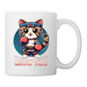 Arts martiaux mixtes Miaou Thaï Muay Thai Cat - Mug blanc - blanc - Droite